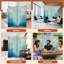 Cloison pliante 4 panneaux paravent Royal Teal-133671335-133671337
