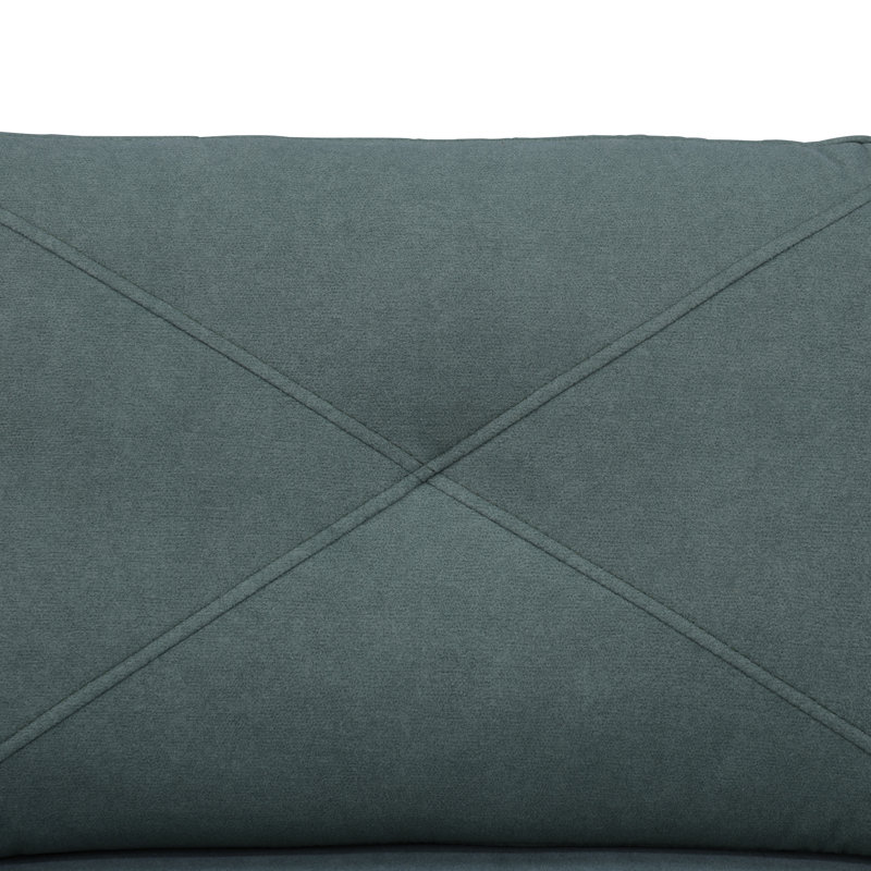 Ensemble de canapé de salon en forme de L vert sauge foncé Star, Tissu vert sauge