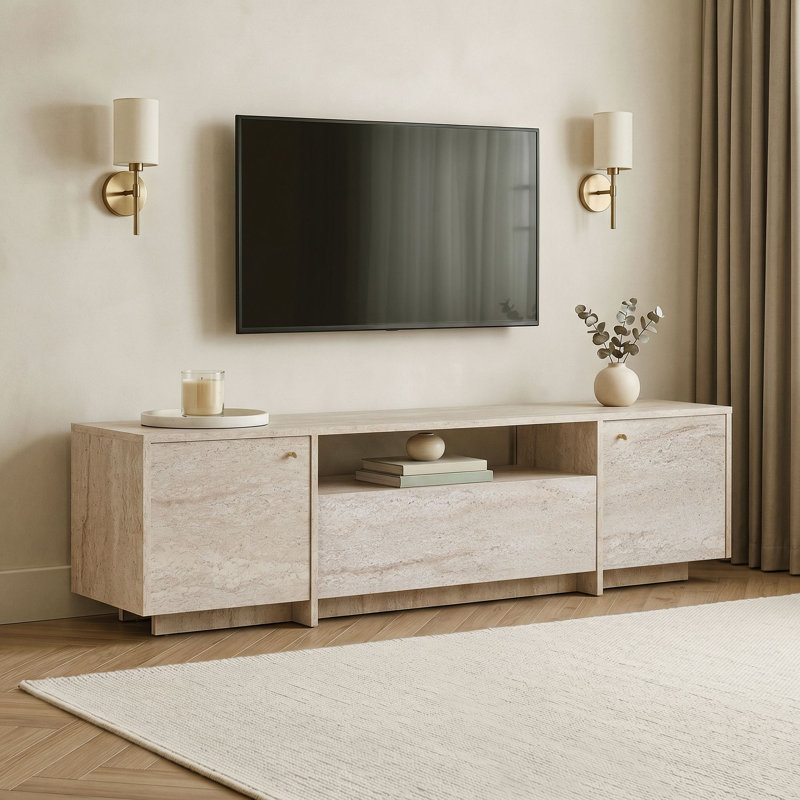 TV Stand, Travertine