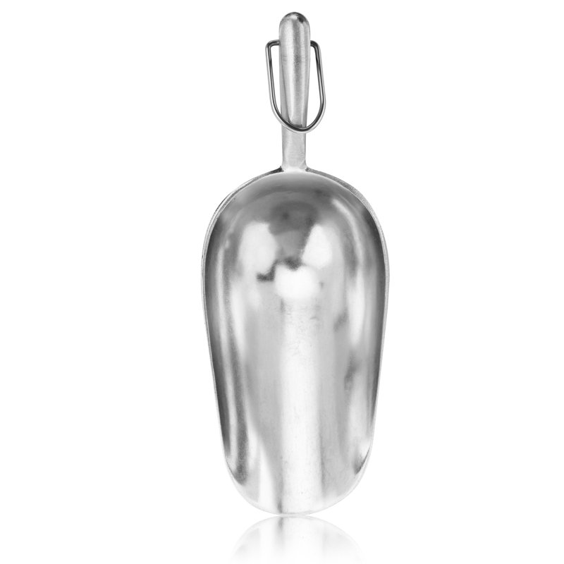Heavy Duty Aluminum Ice Scoop with Loop Handle, 6 oz