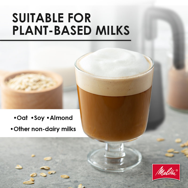 Compact Black and Stainless Steel Automatic Milk Frother