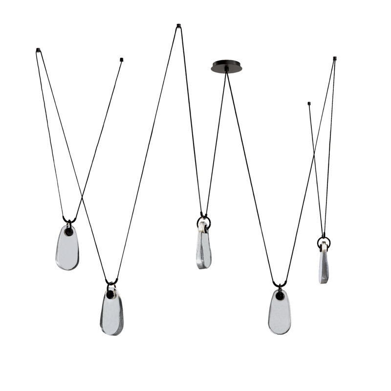 Melt 5 - Light LED Chandelier, Matte Black
