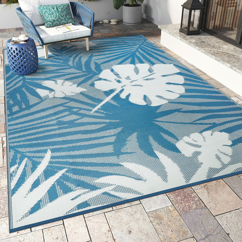 Outdoor Rug Waterproof Reversible Plastic Straw Camping Rugs for Outside RV, Patio,Deck, Rectangle 8' x 10'
