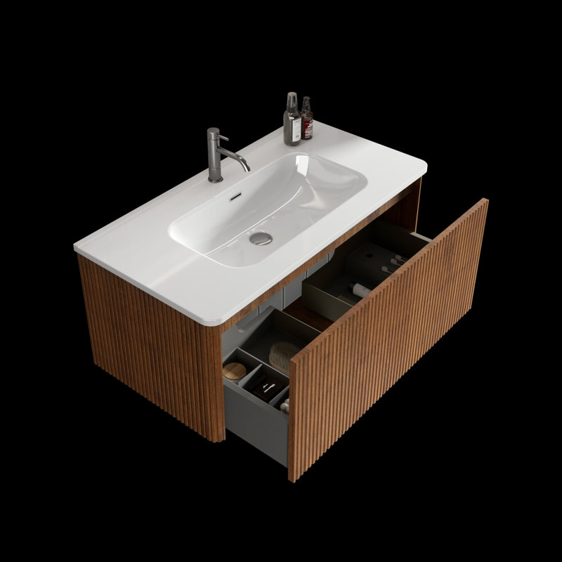 Bathroom Vanity With Sink, Wall Mounted Floating Bathroom Vanity For Bathroom