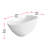 59 Inch Bathtub in Glossy White with Trim-105505817
