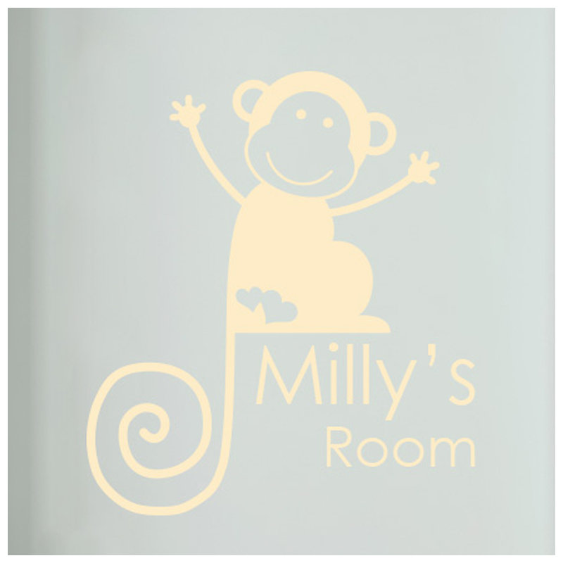 Animals Wall Decal, Beige