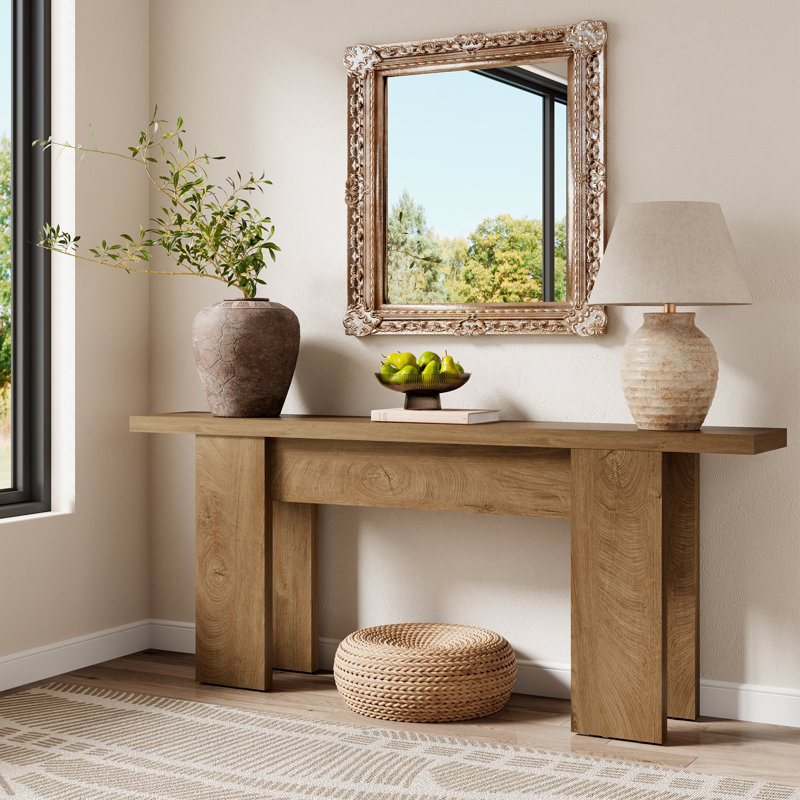 70.9-Inch Long Console Table For Entryway, Farmhouse Sofa Table Narrow Behind Couch
