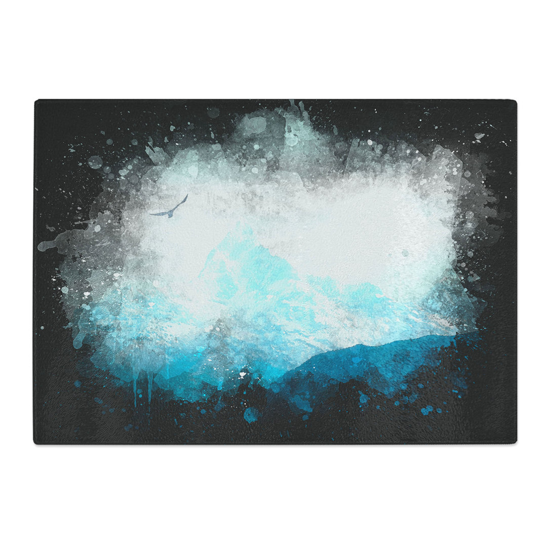 Tempered Glass Eagle Flying by Mountain in Nepal Chopping Board