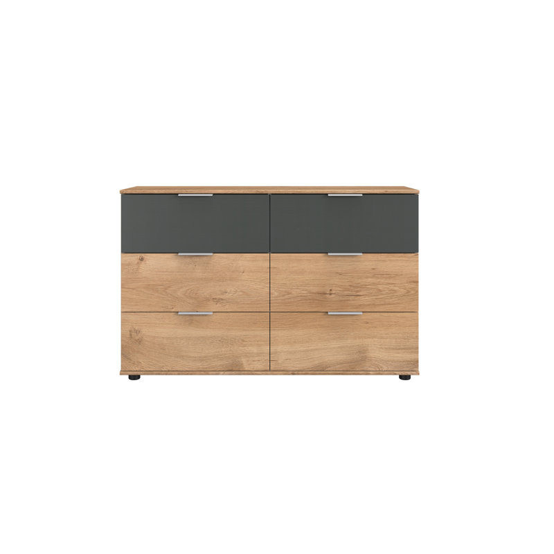 Chest Of Drawers Berngar, Plank Oak/Graphite