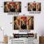 Taureau rouge «Astrology Bulls Courage» - ensemble d'art mural bovins-107169949-107169953