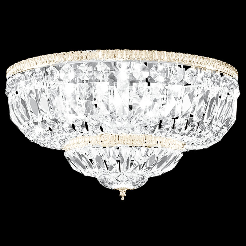 Flush Mount 8 - Light Flush Mount, Gold, 11" H x 25" W x 25" D