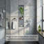 Système de douche mural avec pomme de douche à pluie de 8 pouces et tablette de rangement-122531593
