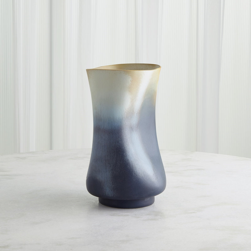 Handmade Porcelain China Table Vase, 16.25" H x 9.75" W x 8.5" D