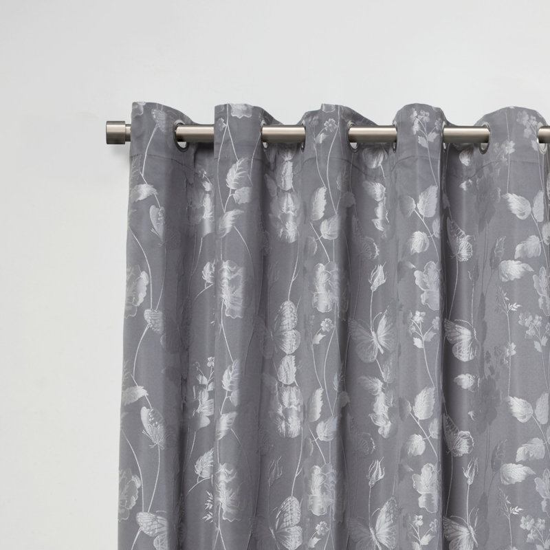 Full Stop Extendable Eyelet Curtain Pole and Hardware Set, Black Silk, 1.6 - 3m