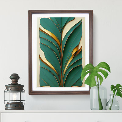 Leaf Art Deco No.5 - Wall Art