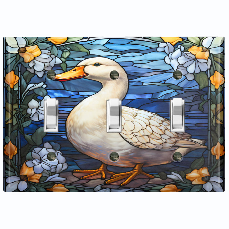 Nature Themed 3 - Gang Toggle Light Switch Standard Wall Plate