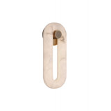 Sedona 16"h Soft Oval Loop Alabaster Led Wall Sconce In Aged Brass