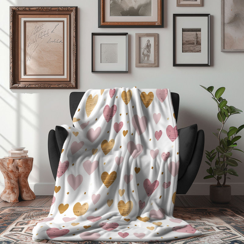 Couverture rose 1 pièce, L 60 po x L 80 po