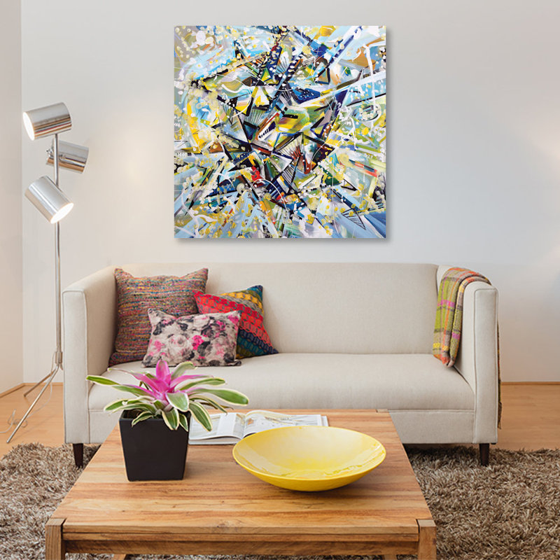 «Star», reproduction sur toile, H 26 po x l 26 po x P 1,5 po, Pas de tapis, Toile tendue