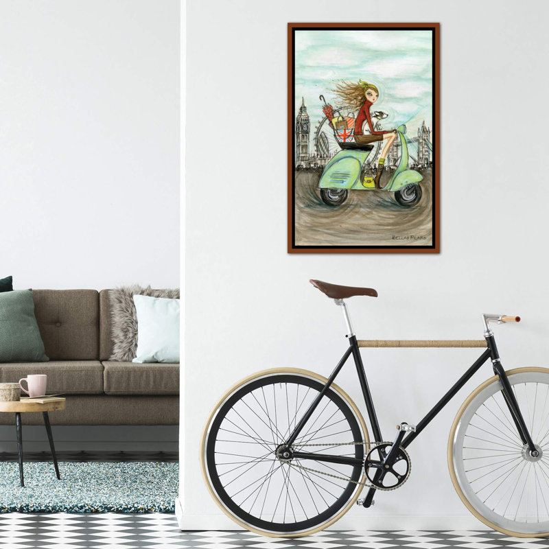 Art de londres, H 40 po x l 26 po x P 1,5 po, Toile avec cadre en bois classique