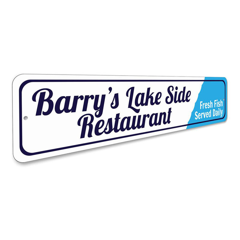 Plaque en aluminium Lake, H 6 po x l 24 po x P 0,06 po