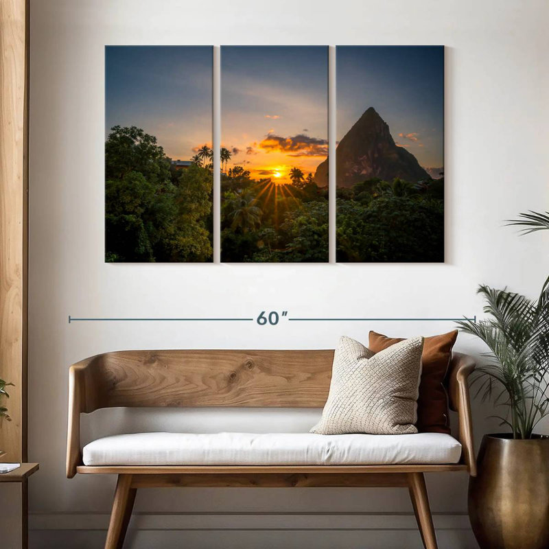 Rorry Pitons At Sunrise, 32" H x 50" W