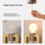 Lampe de table en bois massif, petite lampe de table de chevet, lampe de bureau, 1 ampoule G125 (blanc doux 1800K) incluse, idéale pour les salons, les chambres et les tables de chevet - à brancher-1675030741
