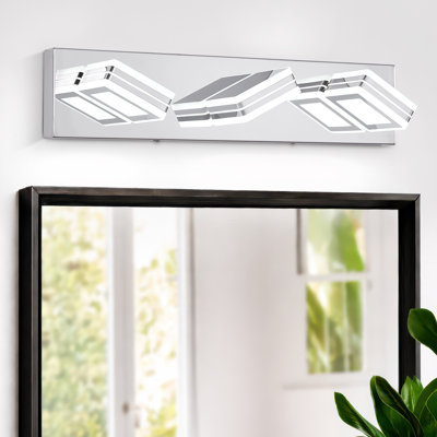 Modern White 3-light Dimmable Led Vanity Light With 360° Rotatable Acrylic Head,for Bathroom,living Room