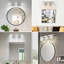 Luminaire de salle de bain en nickel brossé (3 lumières, 17 pouces), (3000K / 4000K / 6000K, intensité variable) Luminaire de salle de bain à DEL, applique murale moderne sur miroir avec abat-jour en verre transparent-285548349-282904082