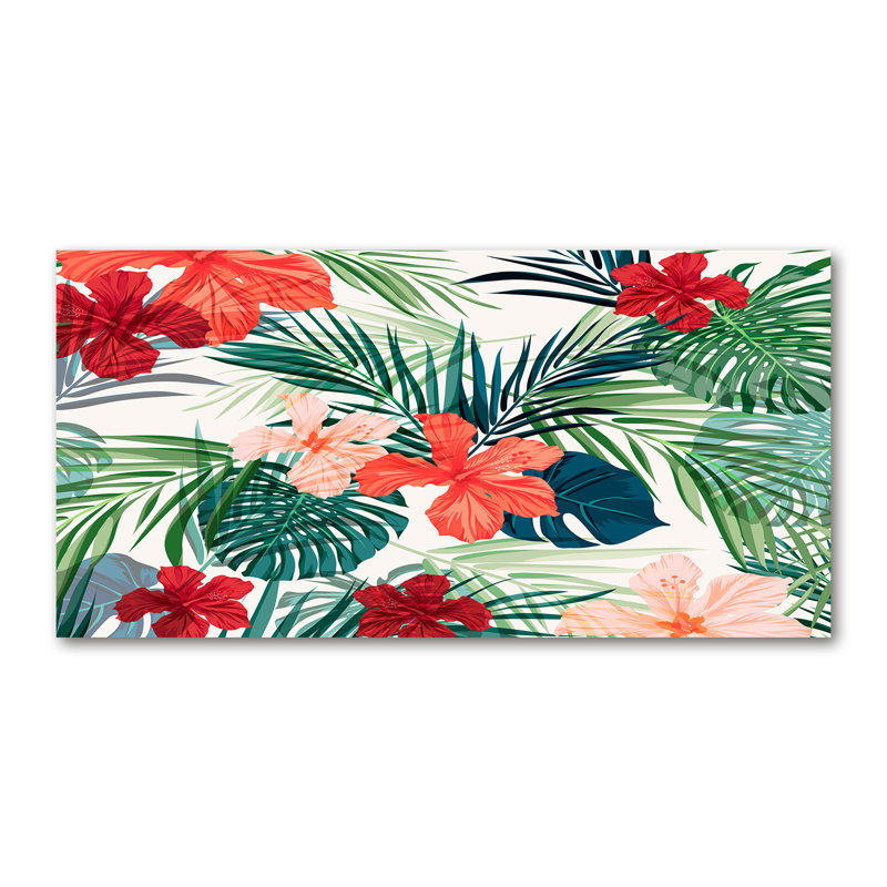 Tropical Flowers - Print, Canvas, 50cm H x 100cm W x 2cm D