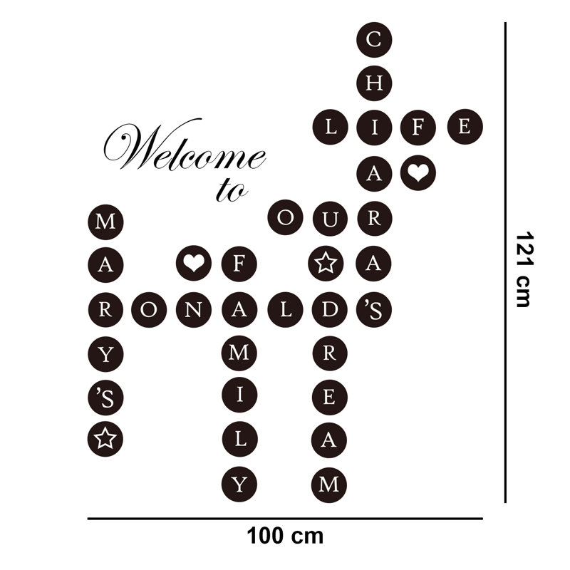 Text & Numbers Wall Decal