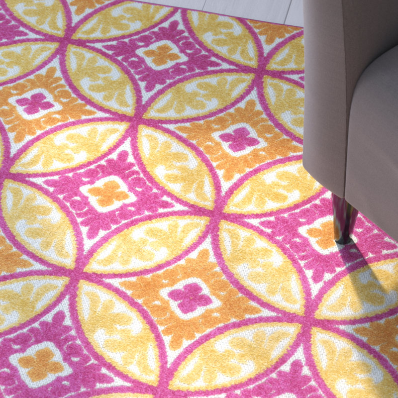 Dorinda Geometric Indoor / Outdoor Rug, Rectangle 2' x 3'