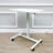 28 x 19" White Standup Sitdown Table with Adjustable Height 28 to 45 inches with Locking Wheels