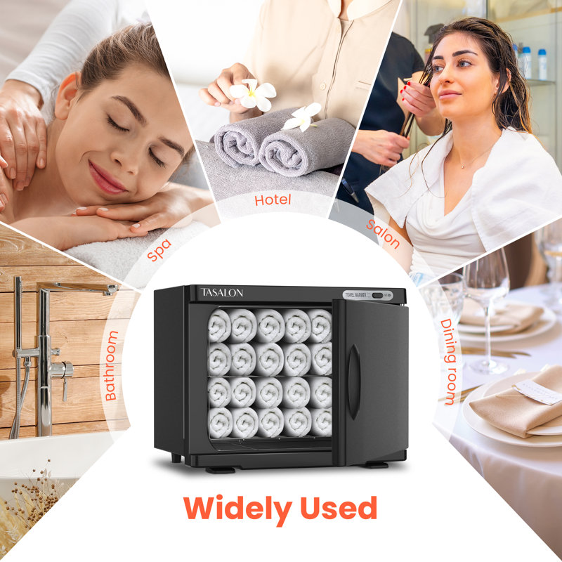 23L Freestanding Hot Bath Towel Warmer, Black