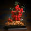 Figurine de litchi en céramique exquise - Décoration élégante pour la maison et le bureau