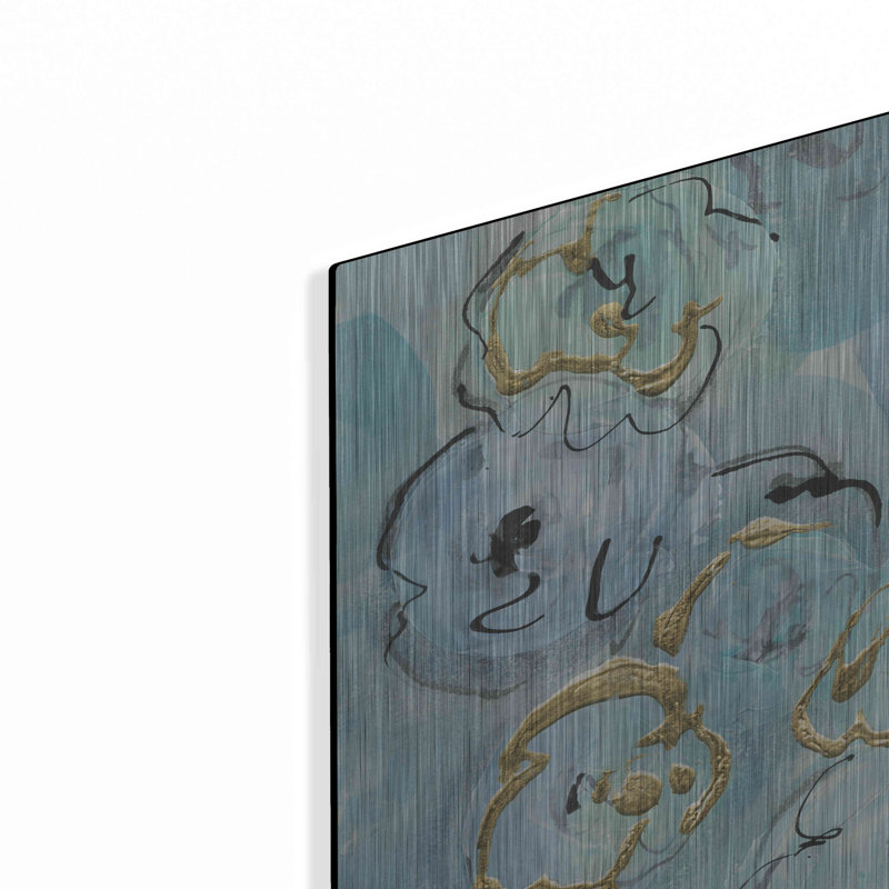 «Gold Edged Teal I» par Chris Paschke, H 12 po x l 12 po