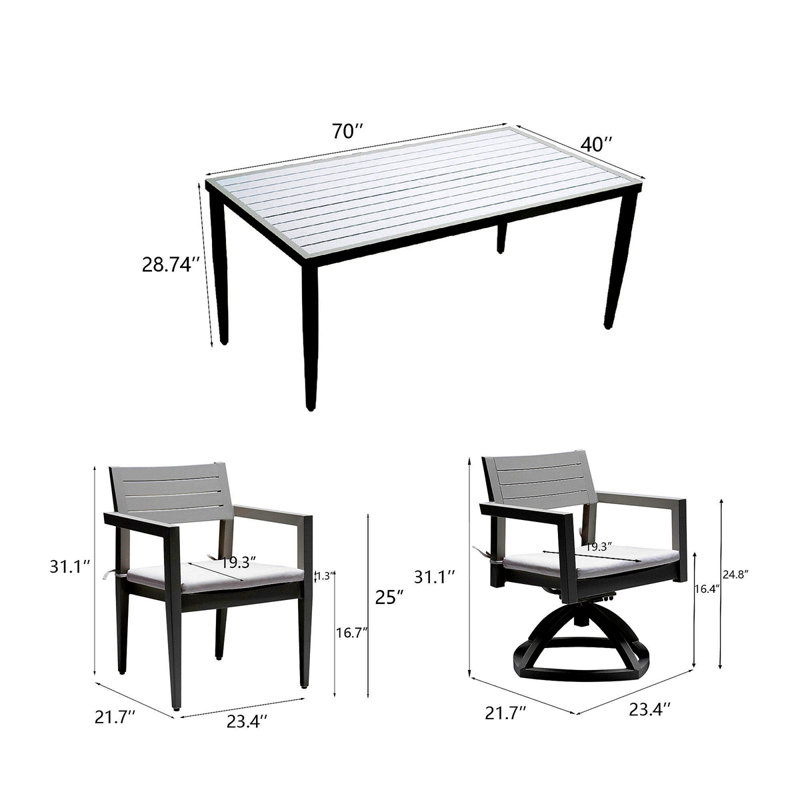 Ensemble de salle à manger d'extérieur durable et élégant pour toutes les occasions, améliorant votre expérience dans la cour