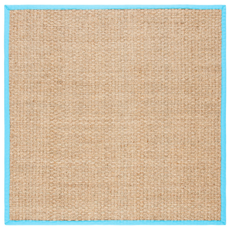 Auckland Bamboo Natural/Turquoise Area Rug