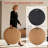 24" Round Natural Cork Office Standing Desk Mat - Anti-Fatigue Ergonomic Cushion