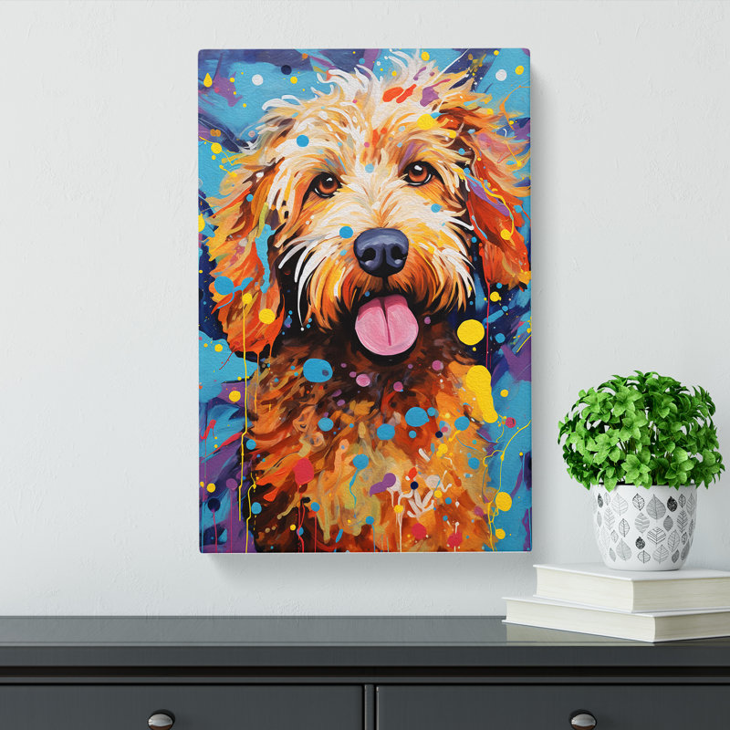 Labradoodle Expressionism - No Frame Print, 50cm H x 35cm W x 3cm D