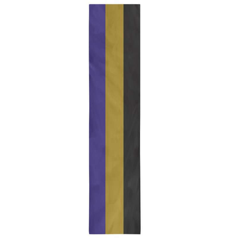 Dallas Football Stripes Table Runner, 90" L x 16" W, Navy Blue/Gold/Black