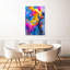 «Vibrant Fire Performance», art mural abstrait coloré et audacieux-129477483
