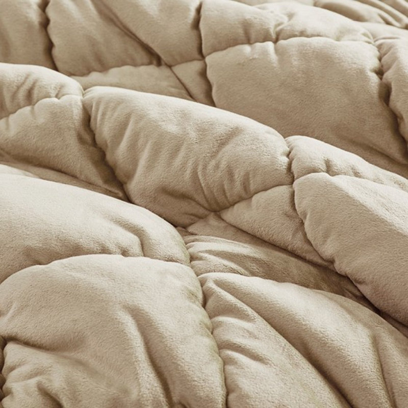 Full/Queen 3 Piece Comforter Set, Queen Comforter + 2 Standard Shams, Brown
