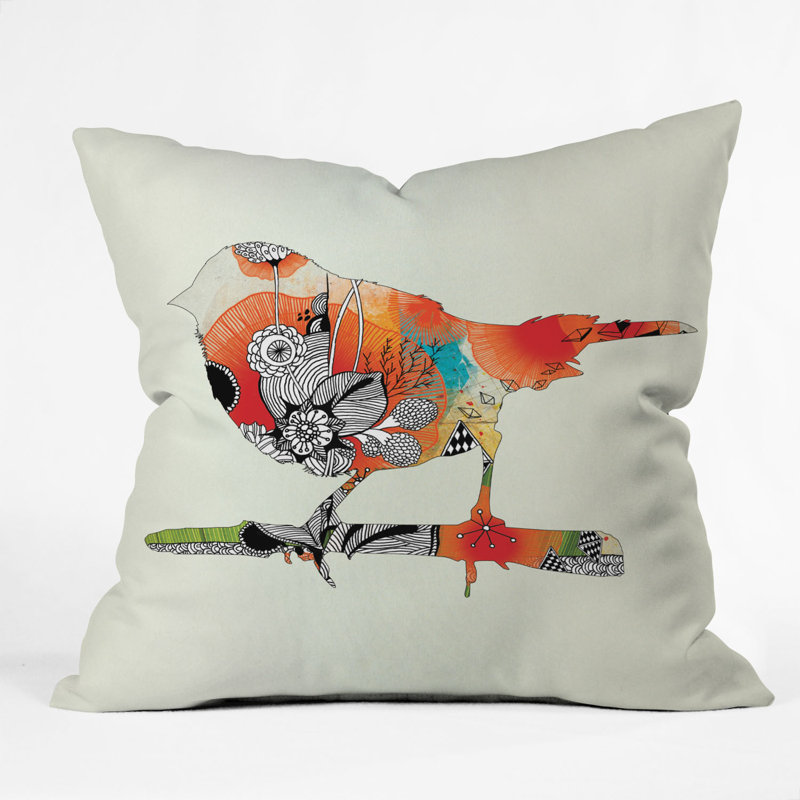 Little Bird Throw Pillow, 16" x 16"