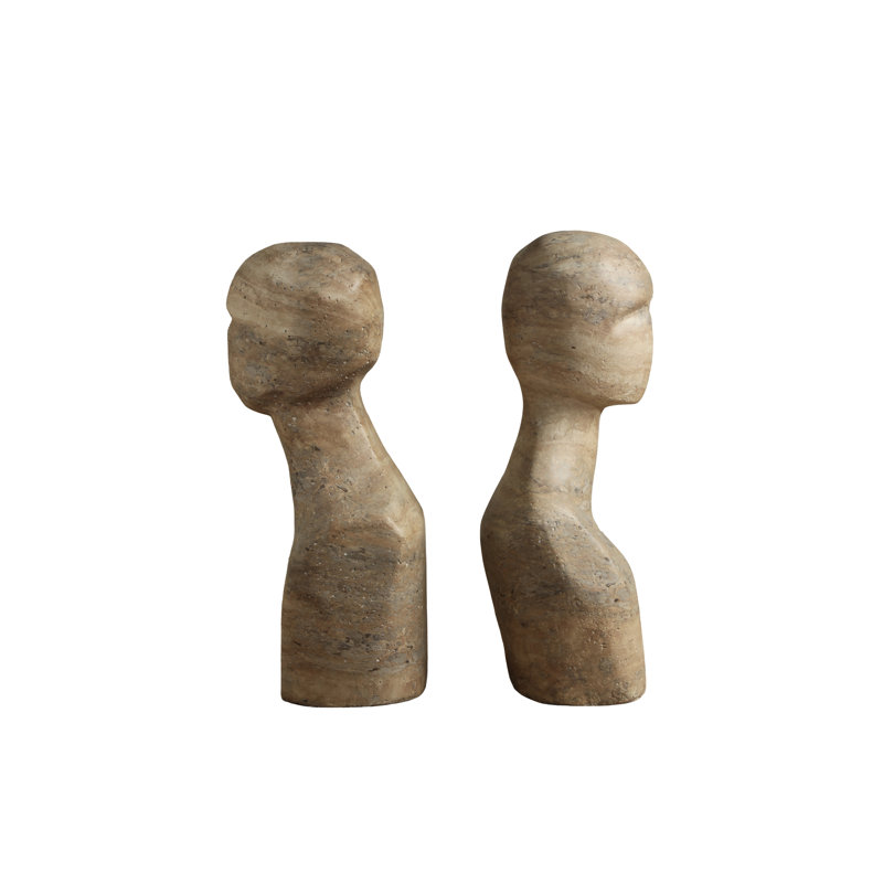 BOOKEND WISDOM (ENSEMBLE DE 2) - LOOK TRAVERTINE - DUNE