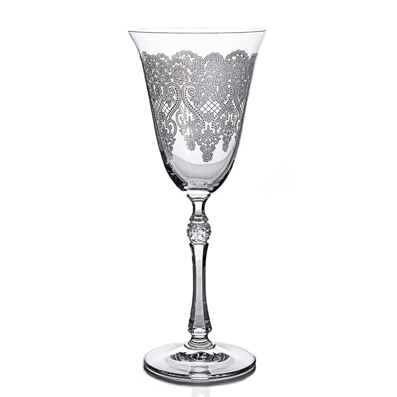 Ensemble de 6 verres à vin décoratifs