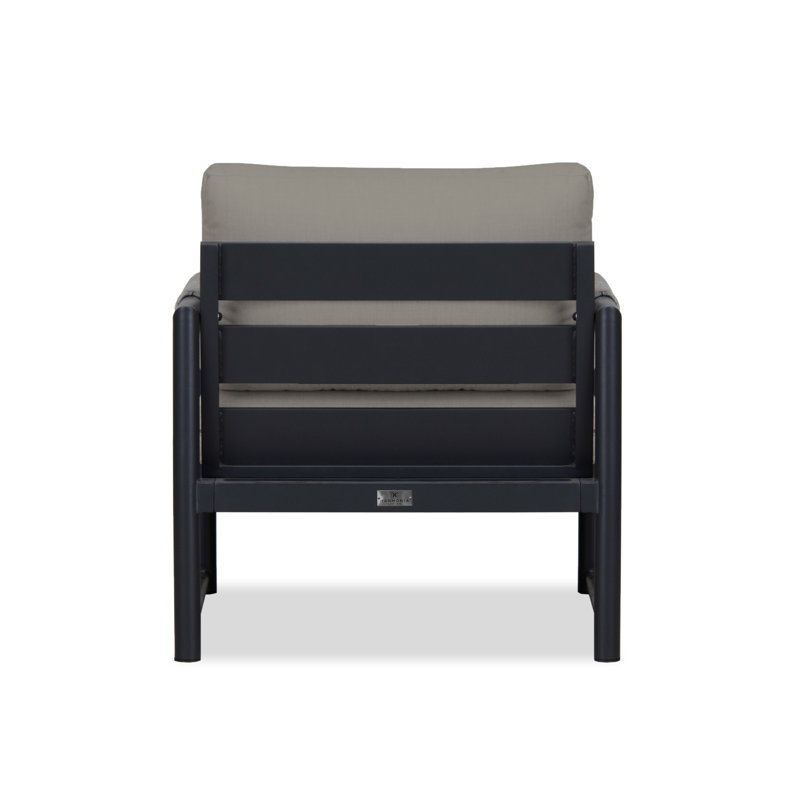 Alto Outdoor Lounge Chair, Canvas Charcoal Sunbrella® Canvas, Black