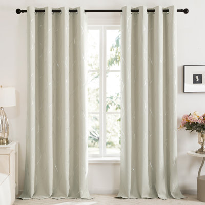 Kellda Thermal Room Darkening Polyester Curtain Panels
