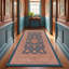 Tapis Rosalind traditionnel à motif floral intégral, bleu sarcelle, or et crème, lavable en machine, antidérapant, à poils courts, pour l'intérieur et l'extérieur, adapté aux animaux domestiques, idéal pour le salon, la chambre, la salle à manger, l'entrée, le couloir ou le bureau.-1927990285