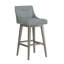 Tabouret pivotant à hauteur réglable en bois et rembourré Dorreen-2124057862-2124057978